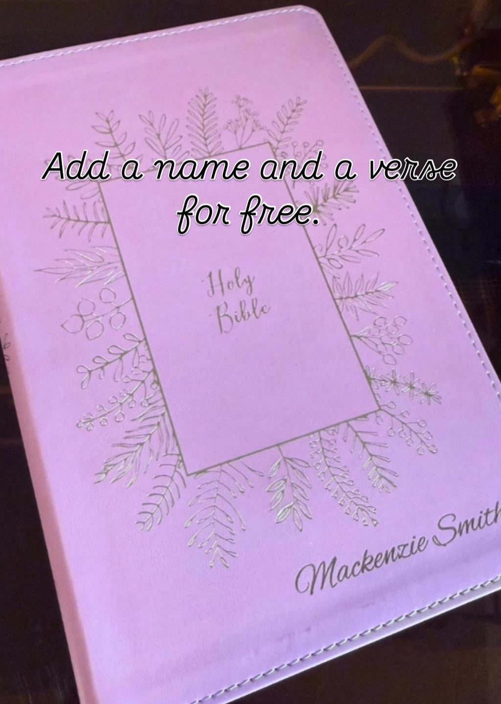 NKJV Biblia para niños personalizada, piel sintética, rosa