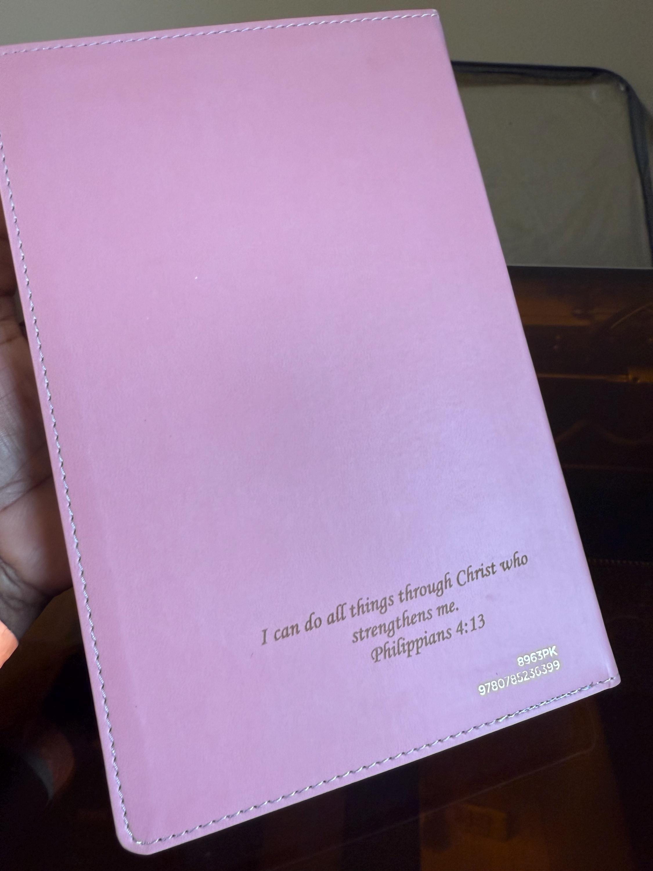 NKJV Biblia para niños personalizada, piel sintética, rosa