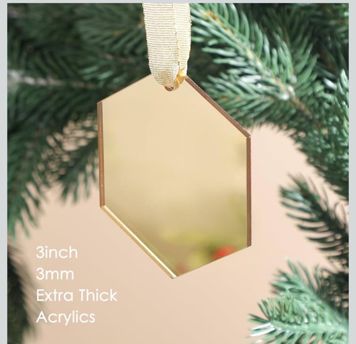 Adornos de Navidad personalizados de acrílico