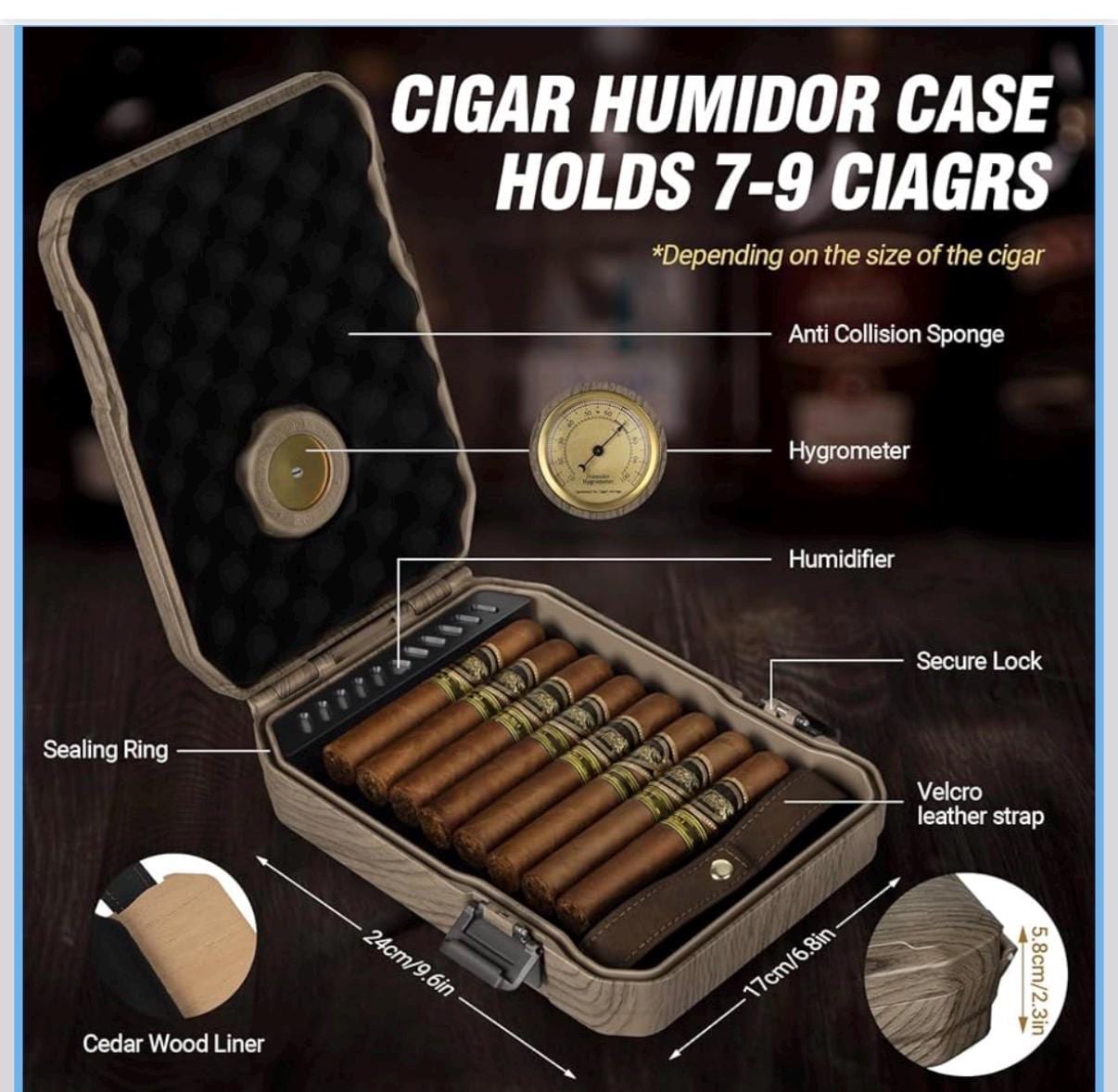Cigar case no lighter , sale item