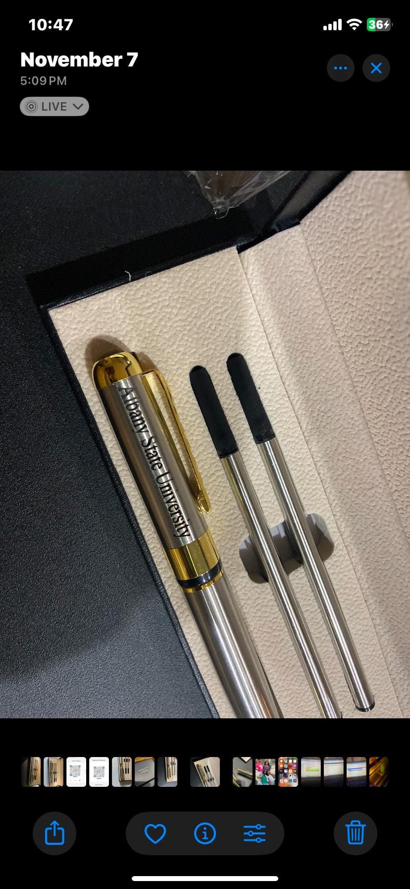 Bolígrafo de oro y plata personalizado