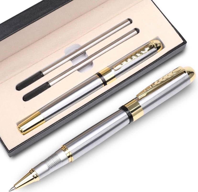 Bolígrafo de oro y plata personalizado