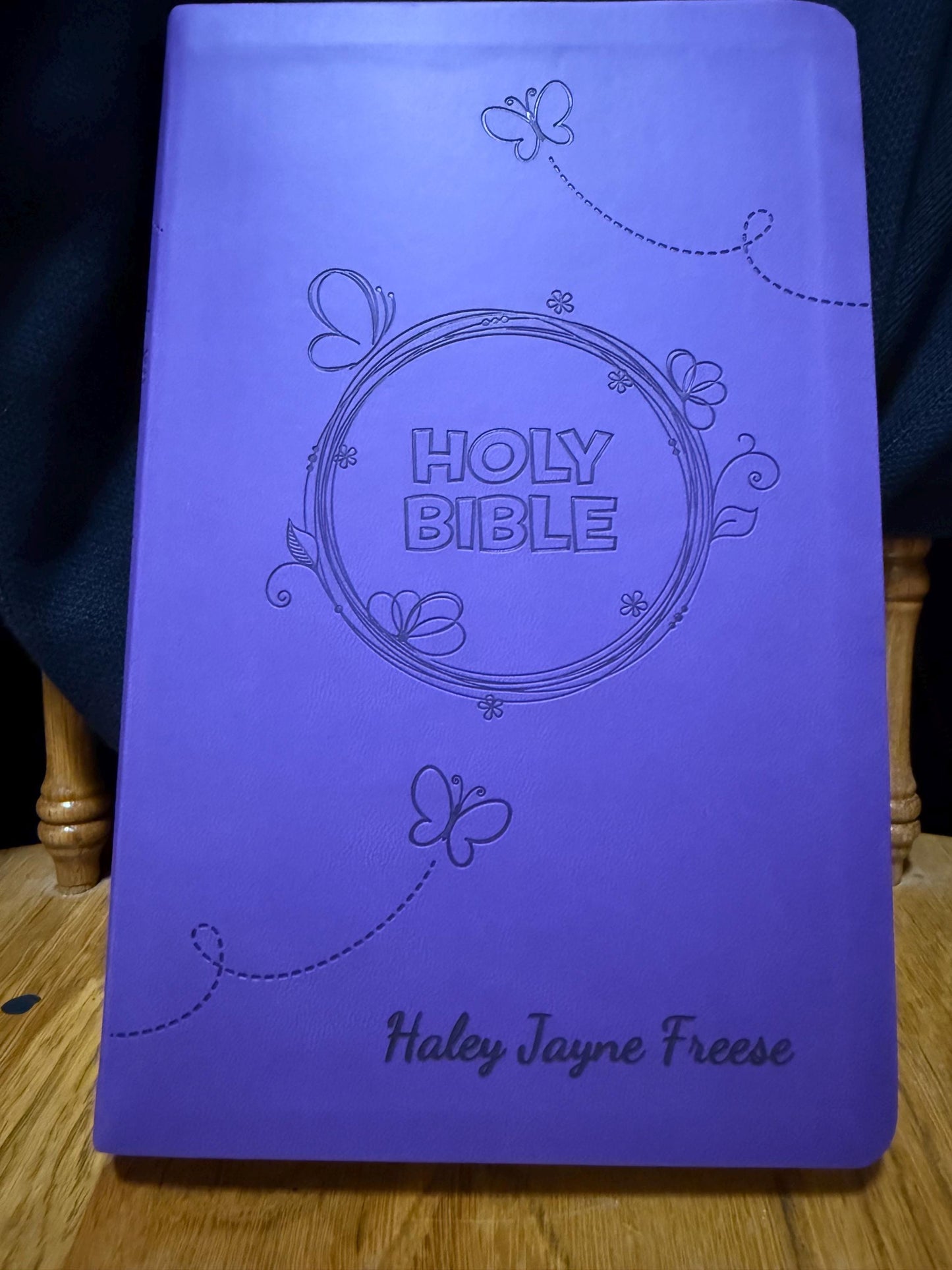 Personalized Leathersoft, Purple: International Children's Bible