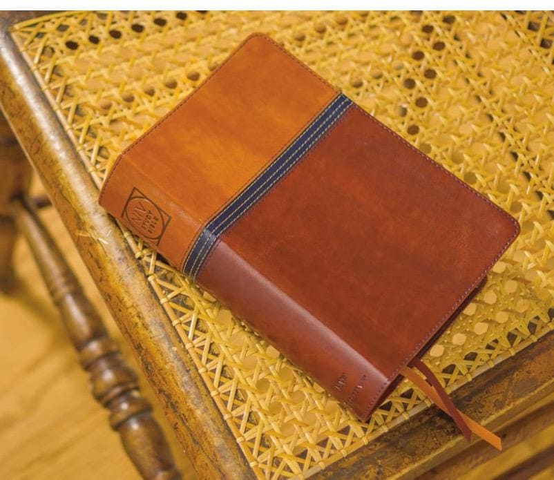 Personalized NIV Study Bible - Brown/Blue, Personal Size, Revised