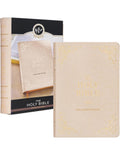 Personalized KJV Bible - Pearlescent Ivory Faux Leather with Laser Engraving