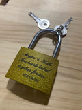 Candado Grabado Personalizado - Candado de Amor Personalizado con Grabado a Doble Cara