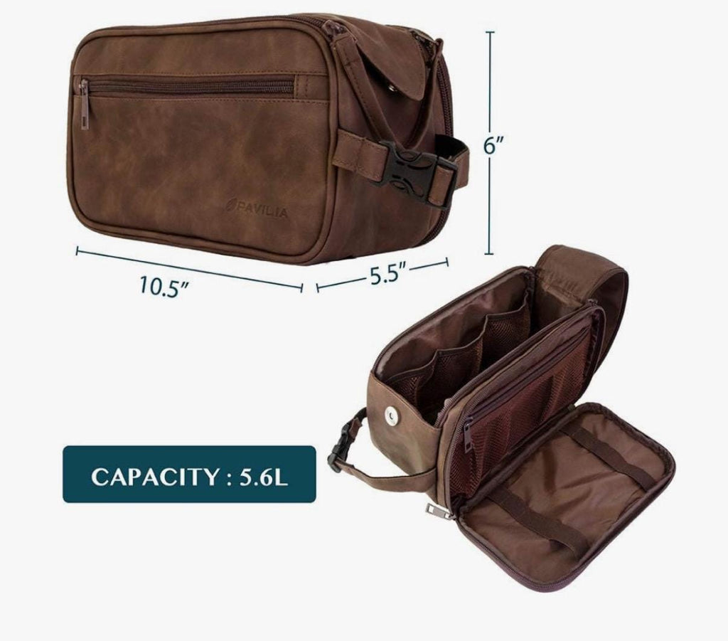 Neceser personalizado para hombre, kit de afeitado para viaje, neceser de viaje para hombre, artículos de aseo para el aseo personal, cuero PU