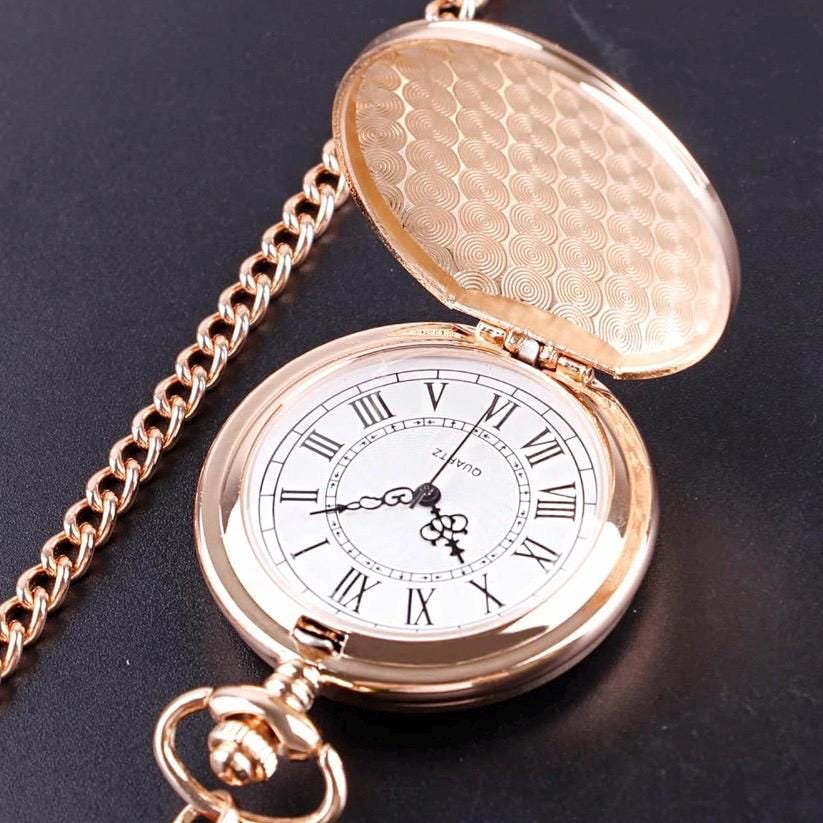 Rose Gold Personalized Pocket Watch