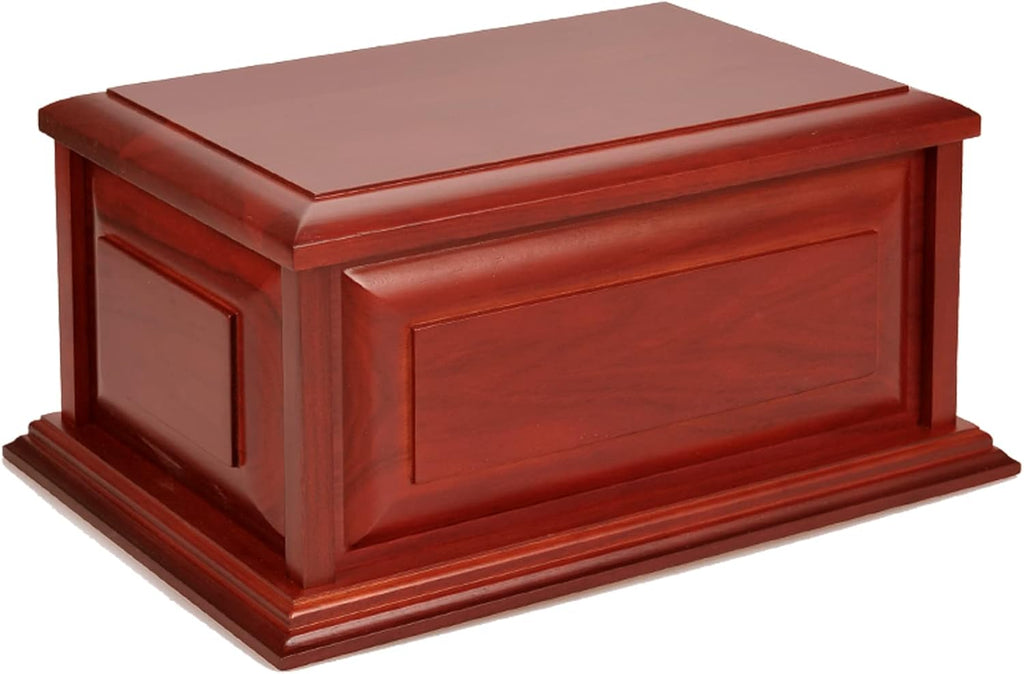 Urnas de madera personalizadas Lifesong Milestones de cerezo con forma de caja de sombra | Caja de urna de cremación conmemorativa para cenizas humanas de adulto