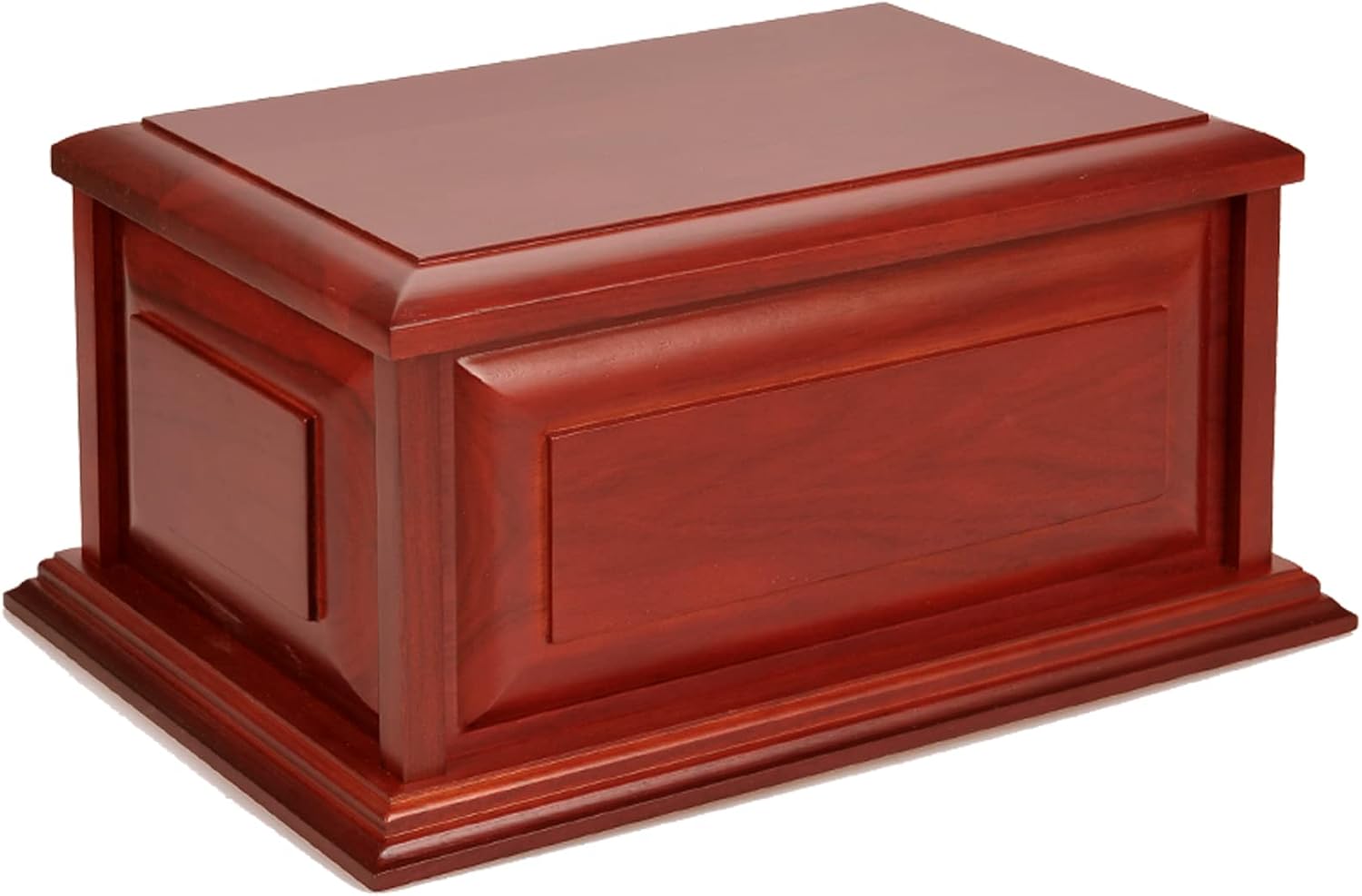 Urnas de madera personalizadas Lifesong Milestones de cerezo con forma de caja de sombra | Caja de urna de cremación conmemorativa para cenizas humanas de adulto
