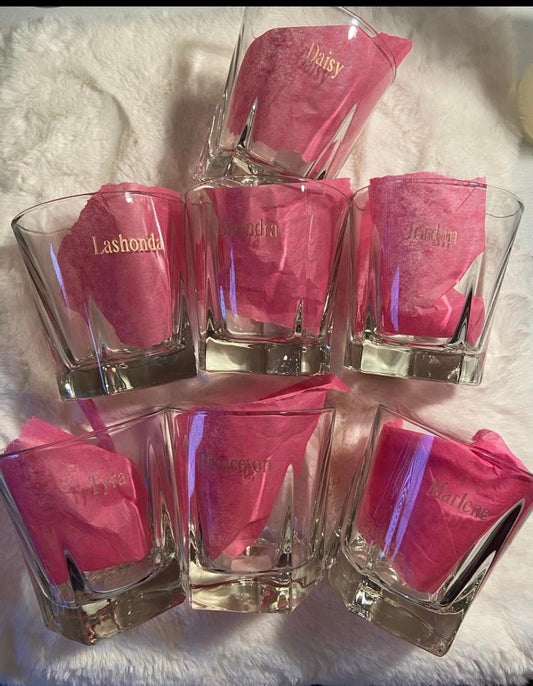 Personalized Whiskey glasses 10 piece, Groomsman gifts, Wedding Gifts