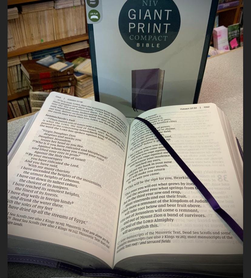 Biblia NVI de Letra Grande Personalizada - Morada, Tipografía Confortable de 12 puntos