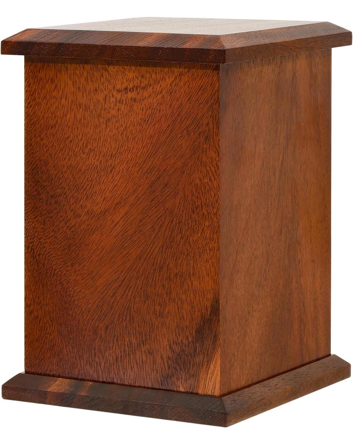 Urna de cremación de madera de nogal personalizada - Monumento conmemorativo hecho a mano