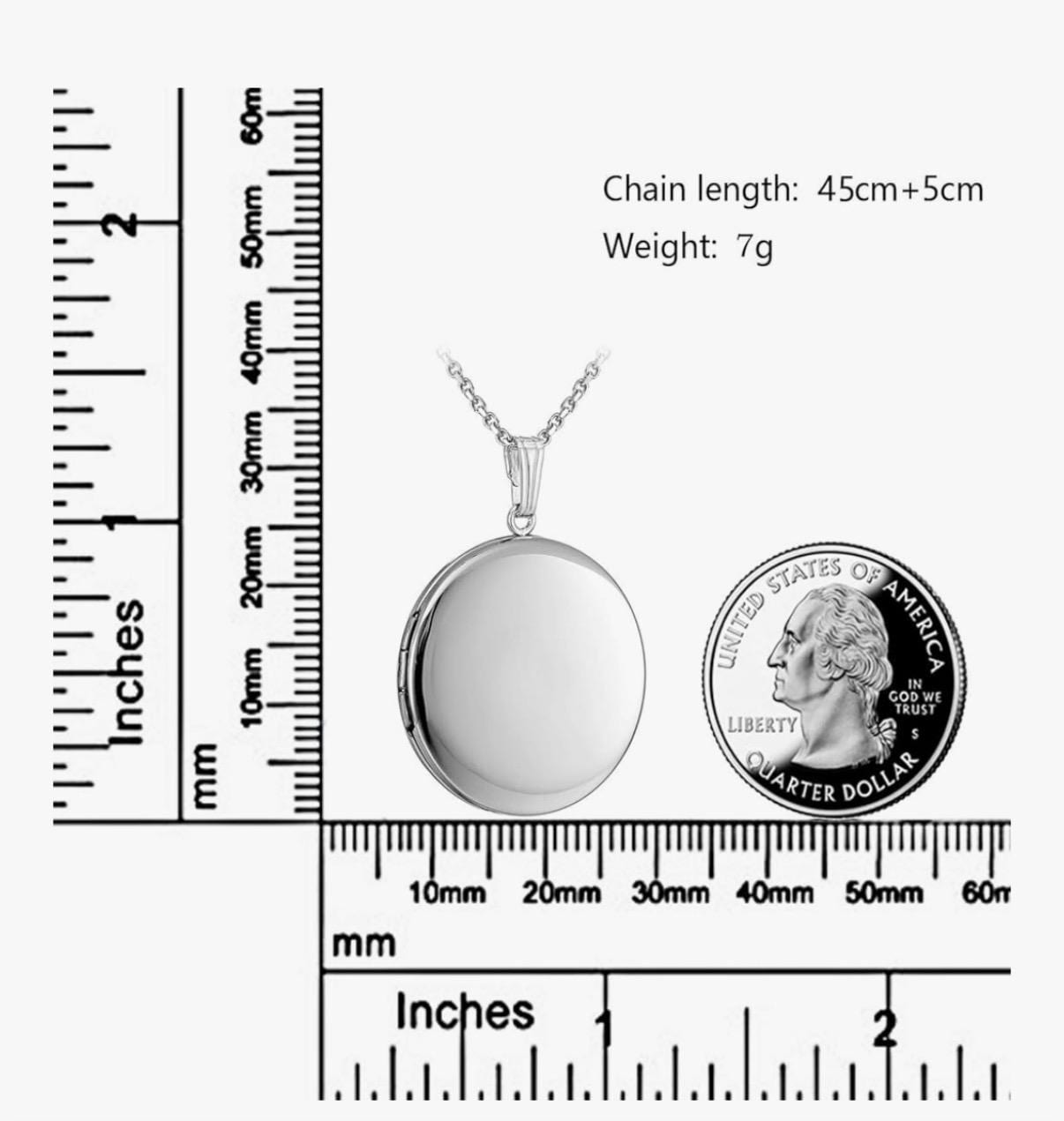 Personalized Photo Locket Necklace - Heart or Round Pendant