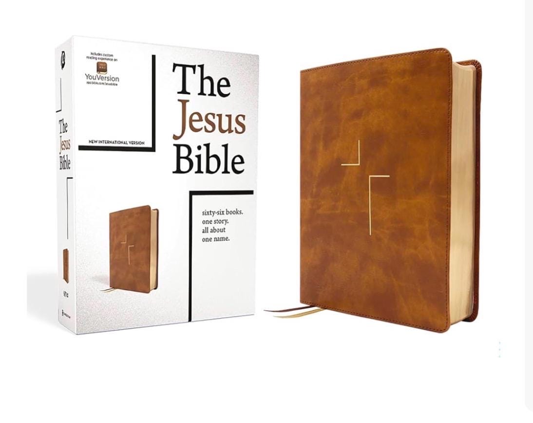 Personalized Jesus Bible NIV - Tan LeatherSoft, Comfort Print