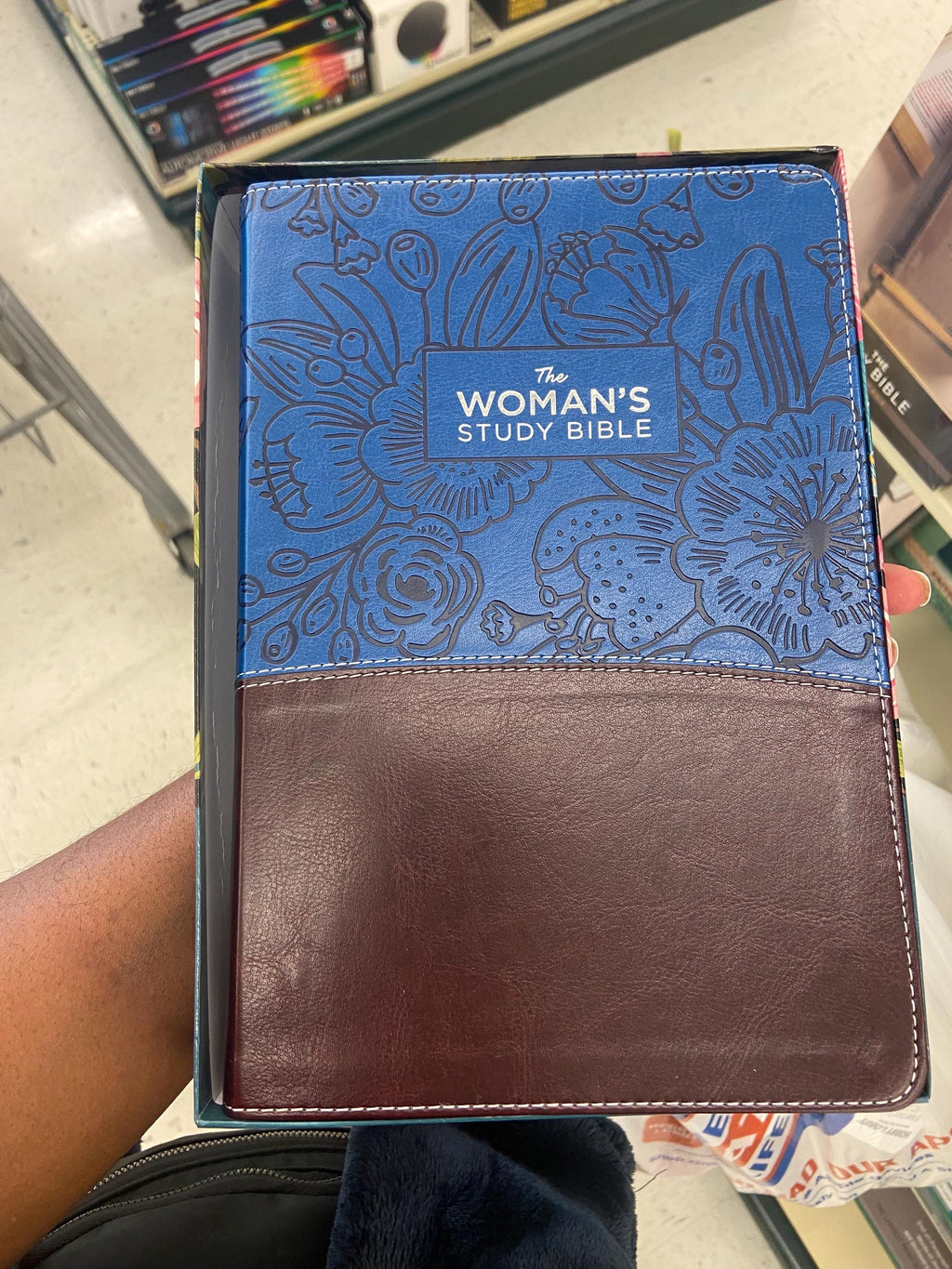 Personalized NIV The Woman's Study Bible | Leathersoft, Blue/Brown, Full-Color, Red Letter - Custom Laser Engraving