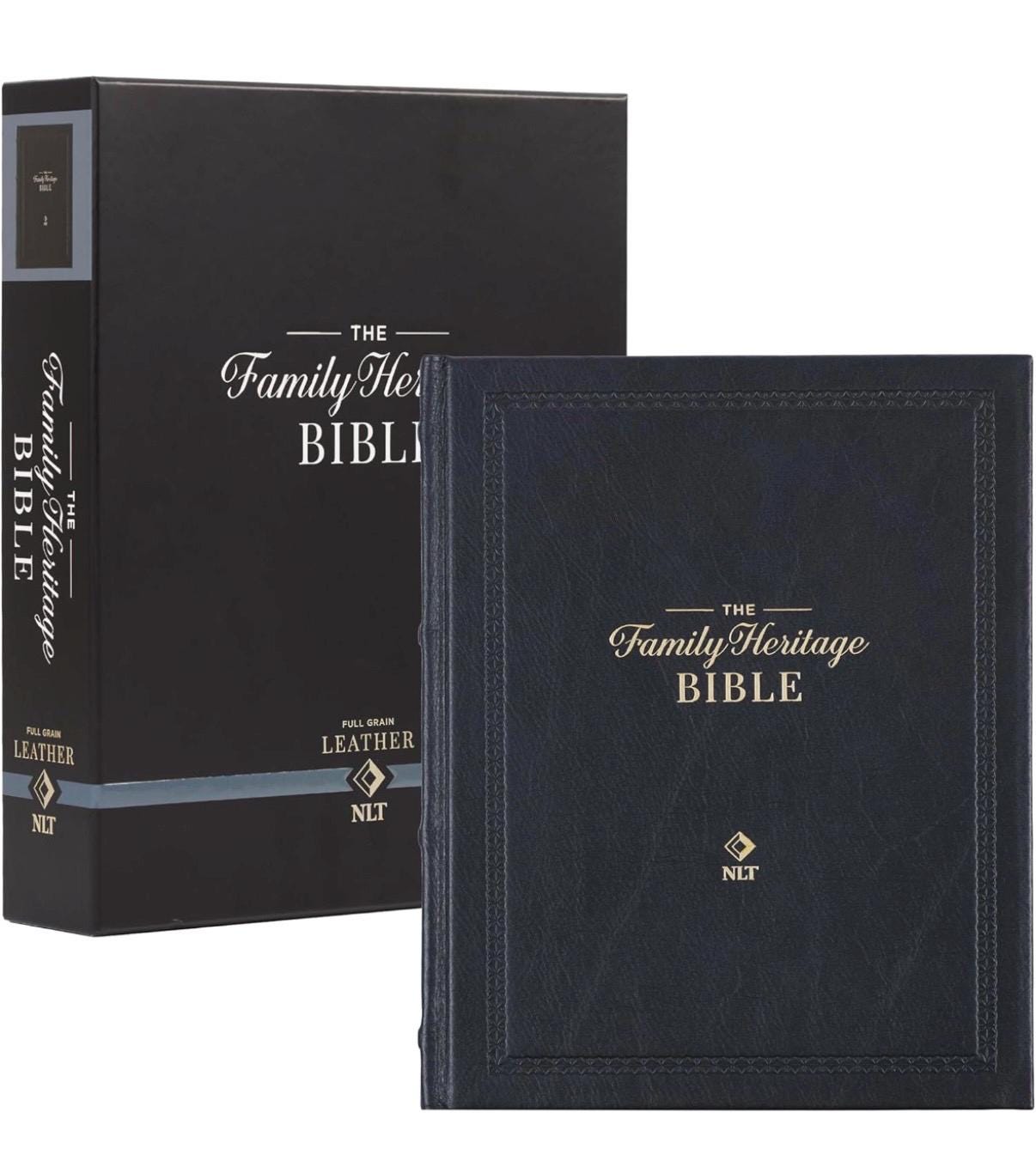 Personalized Black NLT  Family Bible
