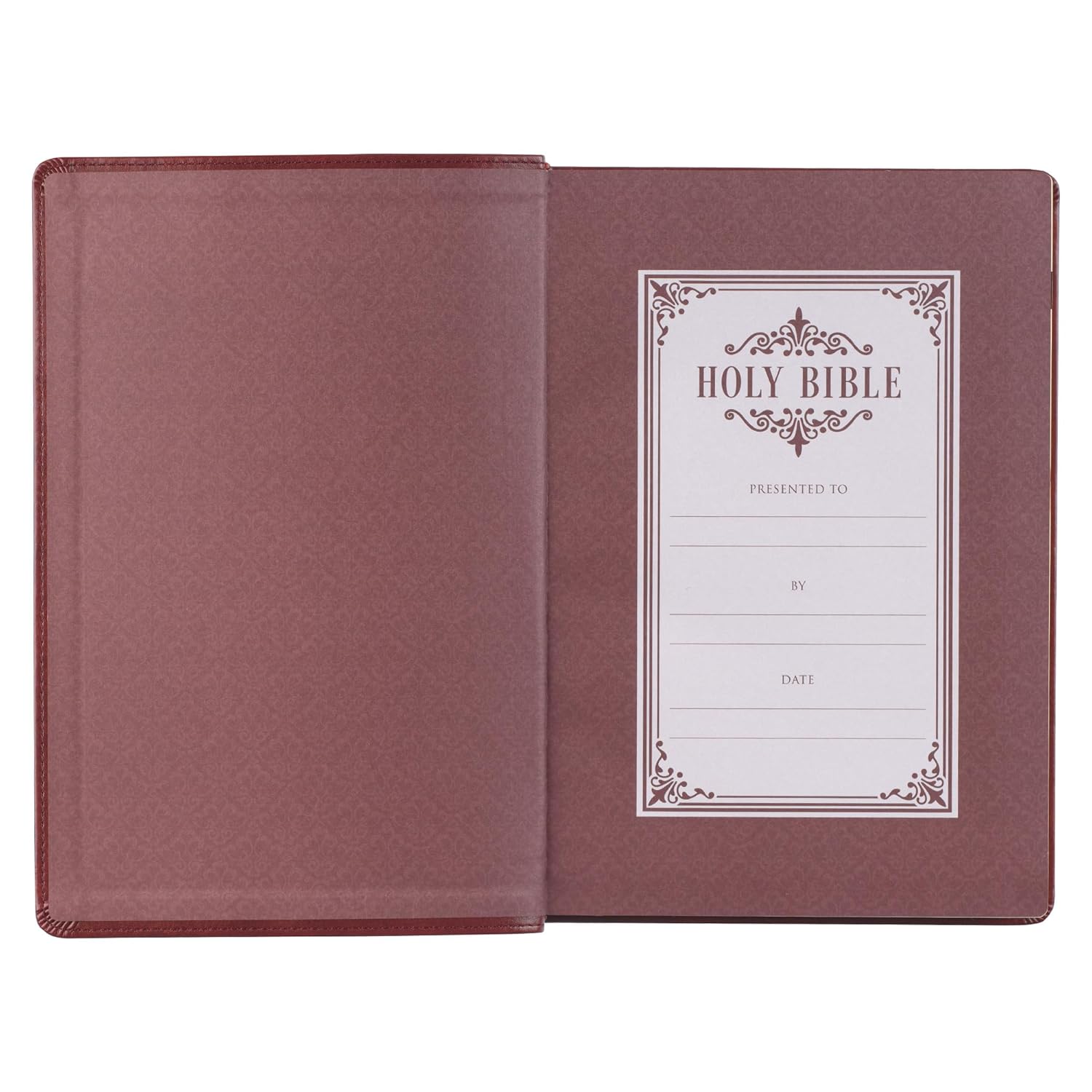 Biblia KJV King James de letra gigante personalizada - Tamaño personal - Luxleather marrón oscuro* Biblia de regalo - Nombre grabado con láser personalizado