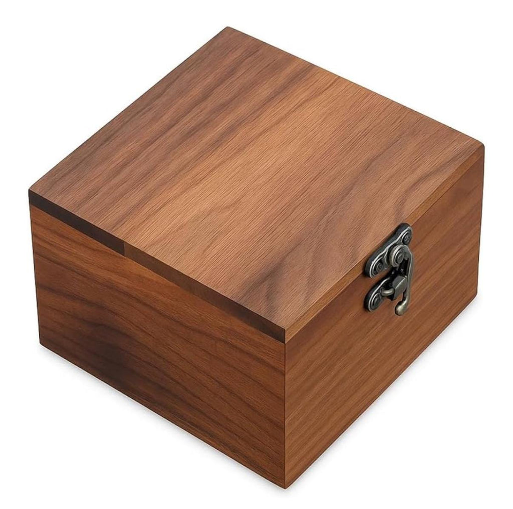 Caja de recuerdo de madera de nogal personalizada - Regalo grabado a medida