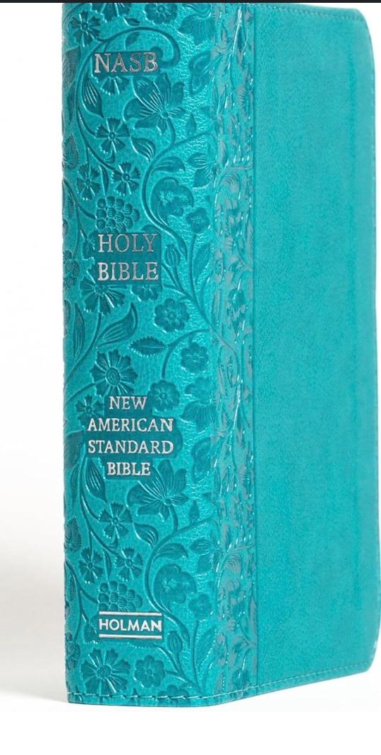 Personalized Compact Reference Bible - Teal LeatherTouch, 4x6