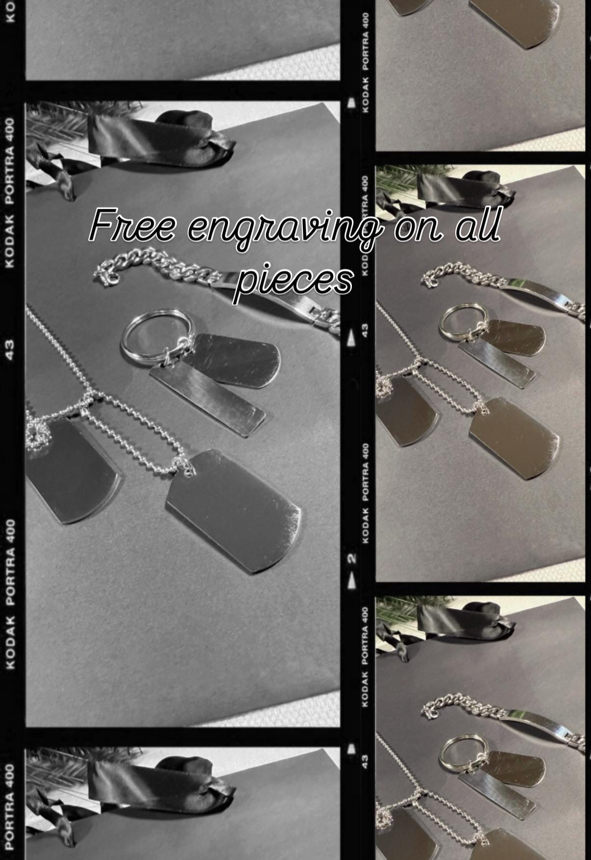 Regalo de Navidad para hombre, llavero, combo de regalo de Navidad, placa de identificación