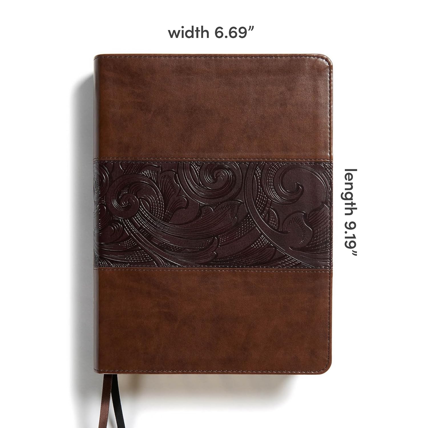 Biblia de Estudio CBS Personalizada, Tacto Piel Caoba, Letra Roja, Notas de Estudio
