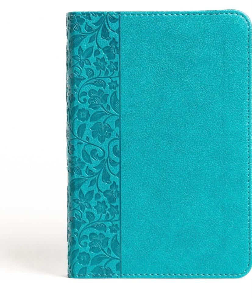 Personalized Compact Reference Bible - Teal LeatherTouch, 4x6