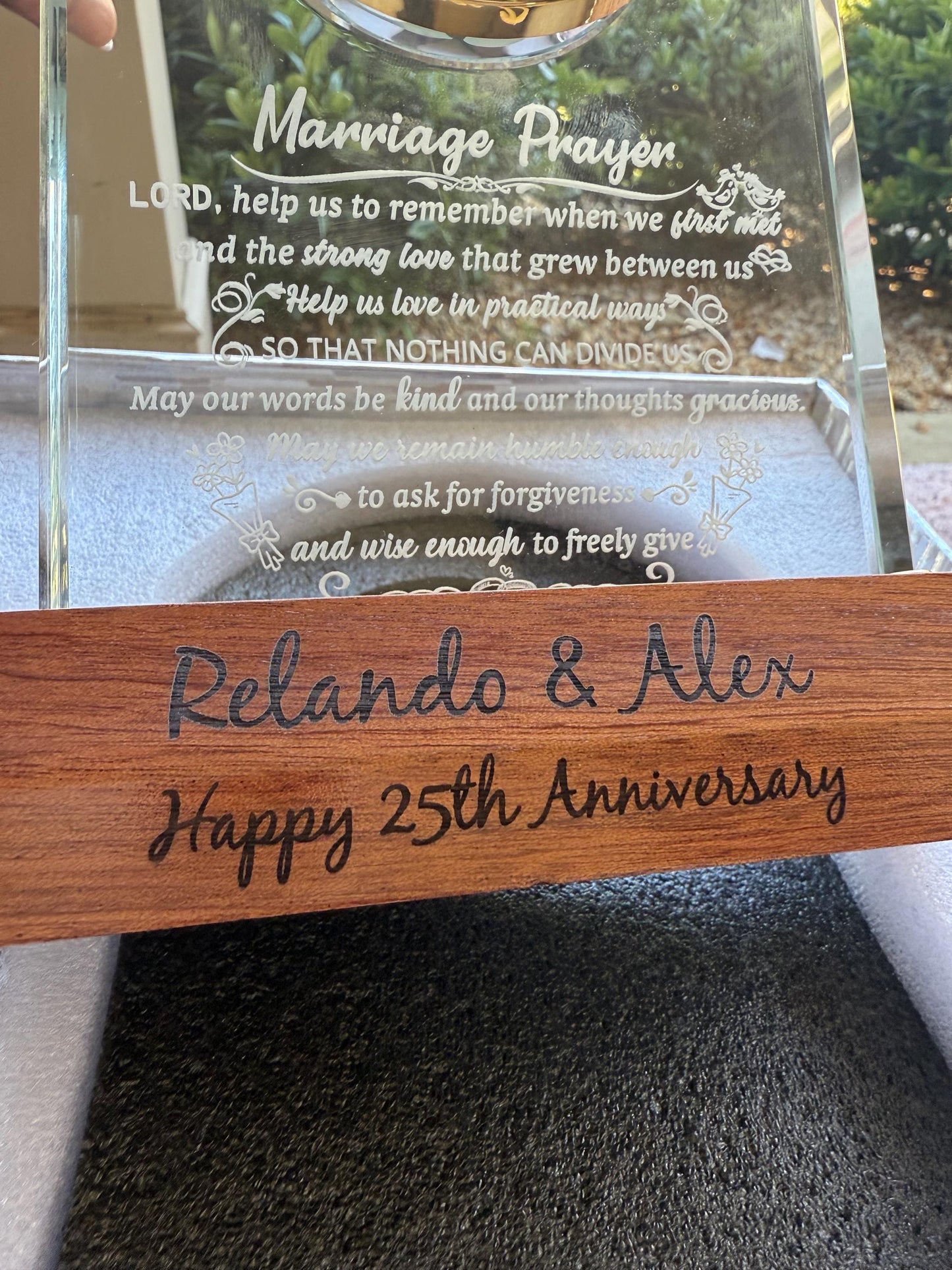 Personalized Wooden clock on base, Graduation, Son, Daughter, Mom, Retirement, Anniversary, Boss, Dad