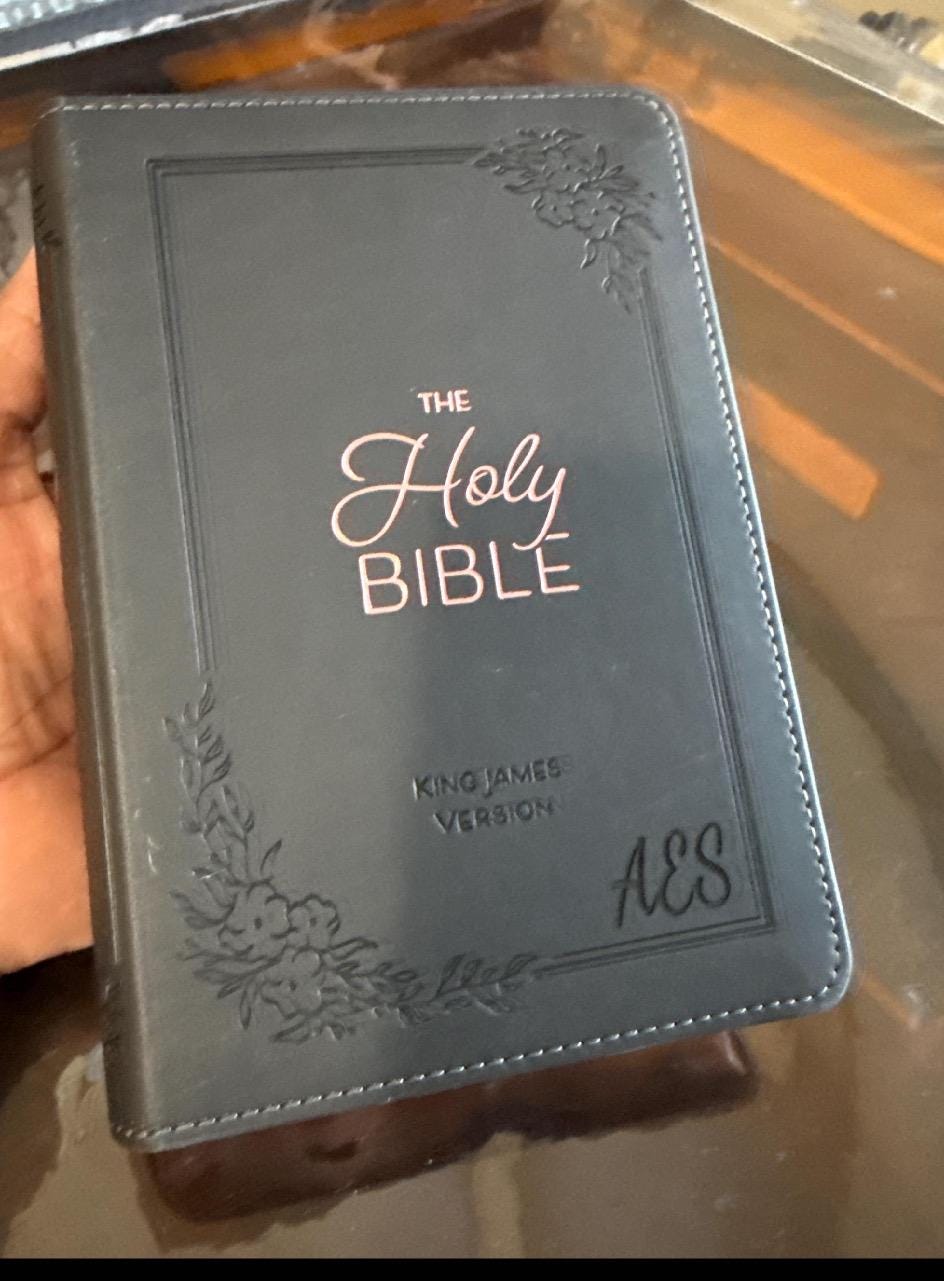 Personalized KJV, Deluxe Gift Bible, Leathersoft, Gray, Red Letter, Comfort Print Holy Bible, New King James Version