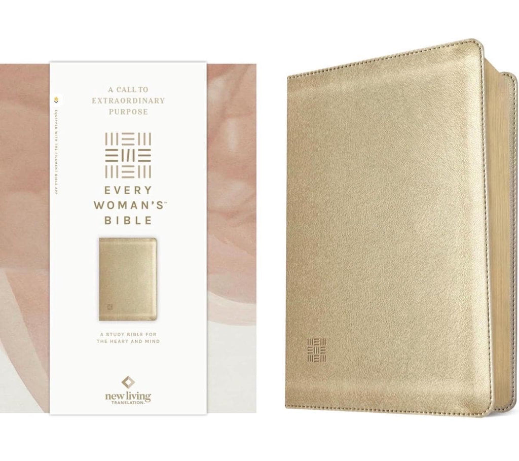 Personalized NLT Filament Bible - Gold LeatherSoft, Red Letter