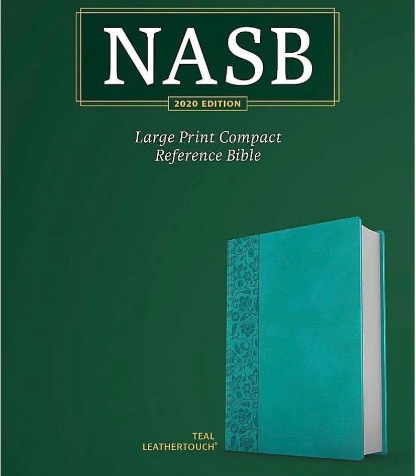 Personalized Compact Reference Bible - Teal LeatherTouch, 4x6