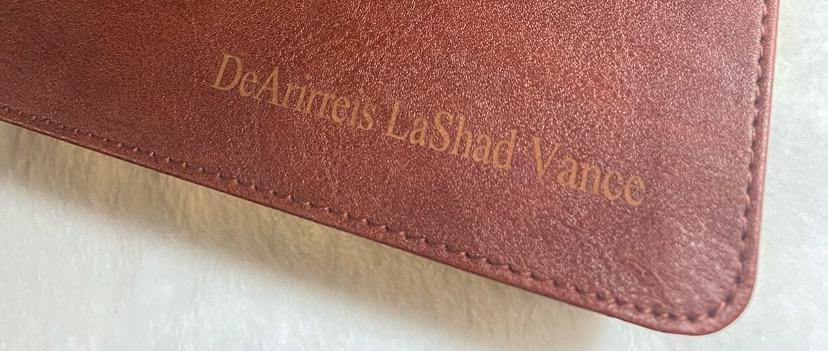 Personalized ESV Large Print Bible, Chestnut TruTone Cover, Engraved Bible