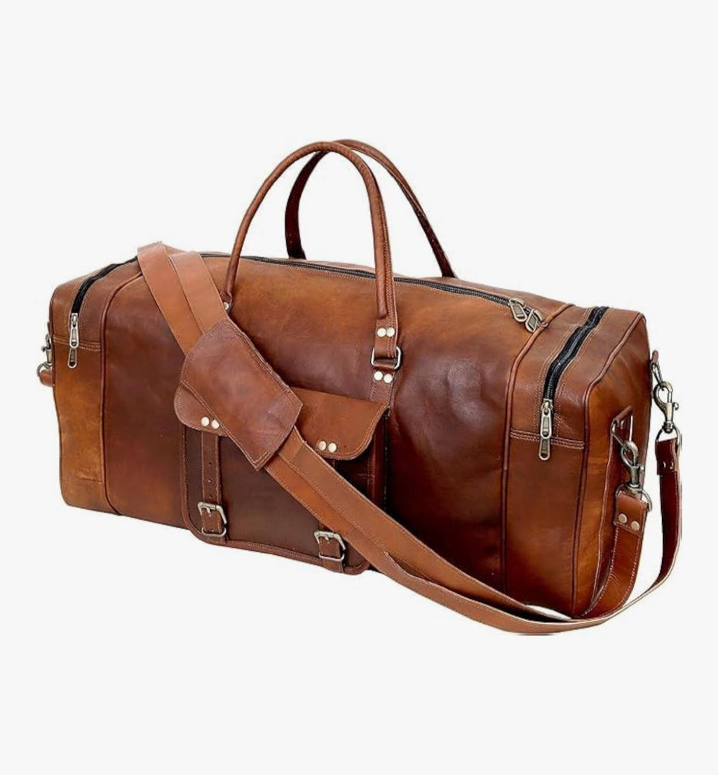 Bolsa de Viaje Personalizada de Cuero - Hecha a Mano para Fines de Semana