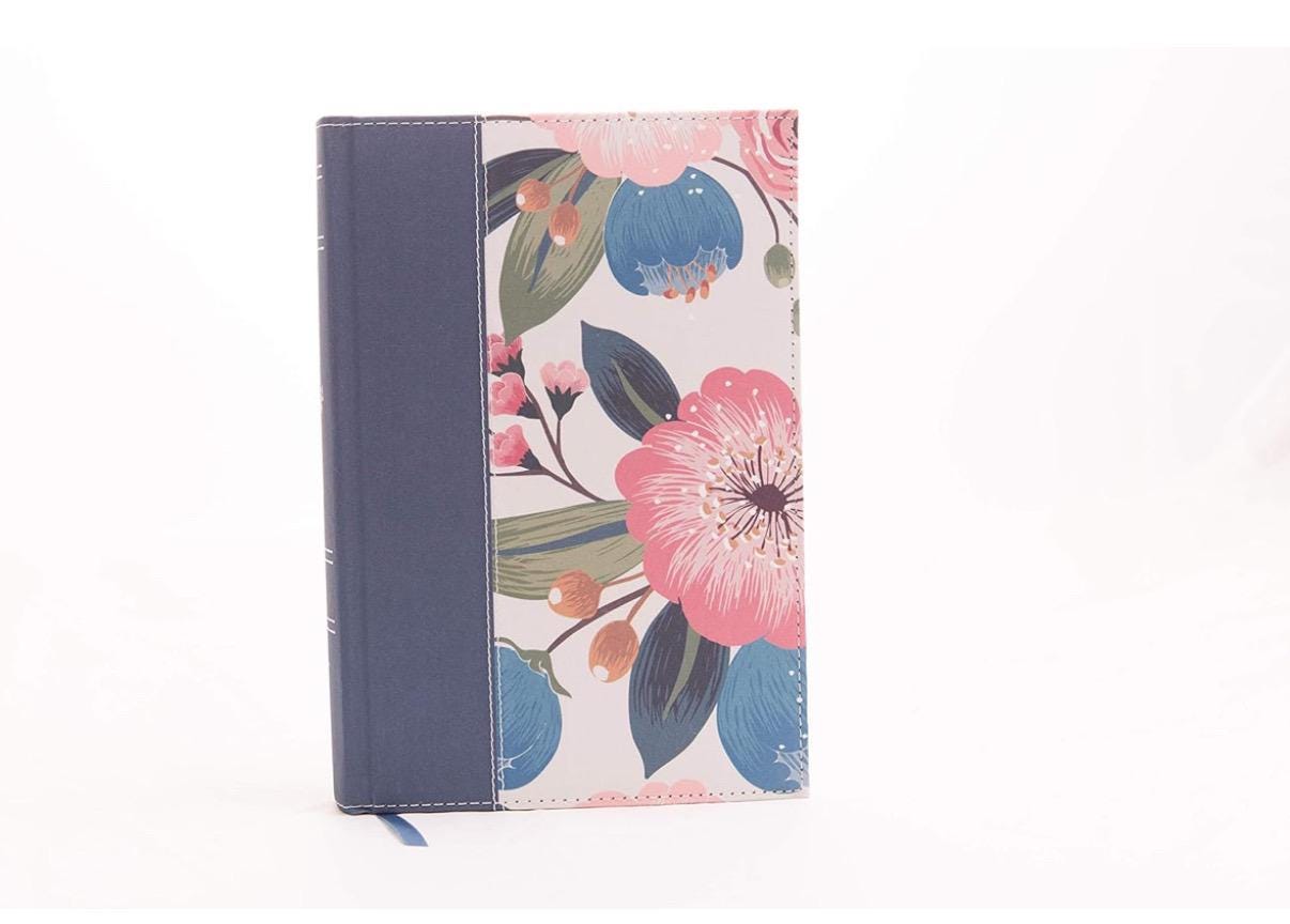 Personalized NIV, The Woman's Study Bible, Cloth over Board, Blue Floral, Full-Color, Red Letter