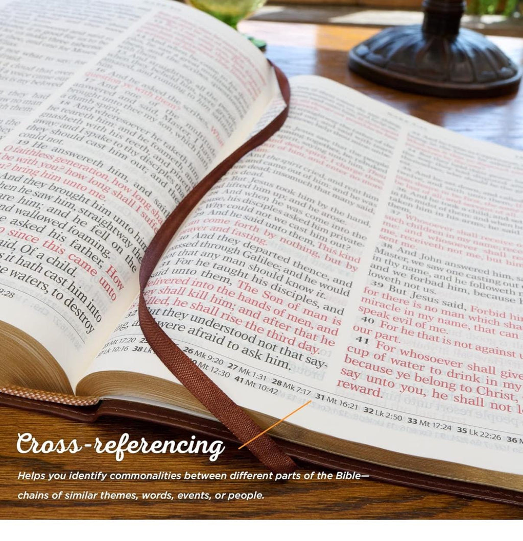 Santa Biblia KJV personalizada, edición de lujo con letra grande extragrande y letras rojas, con marcador de cinta, versión King James, rosa/gris (KJV extragrande