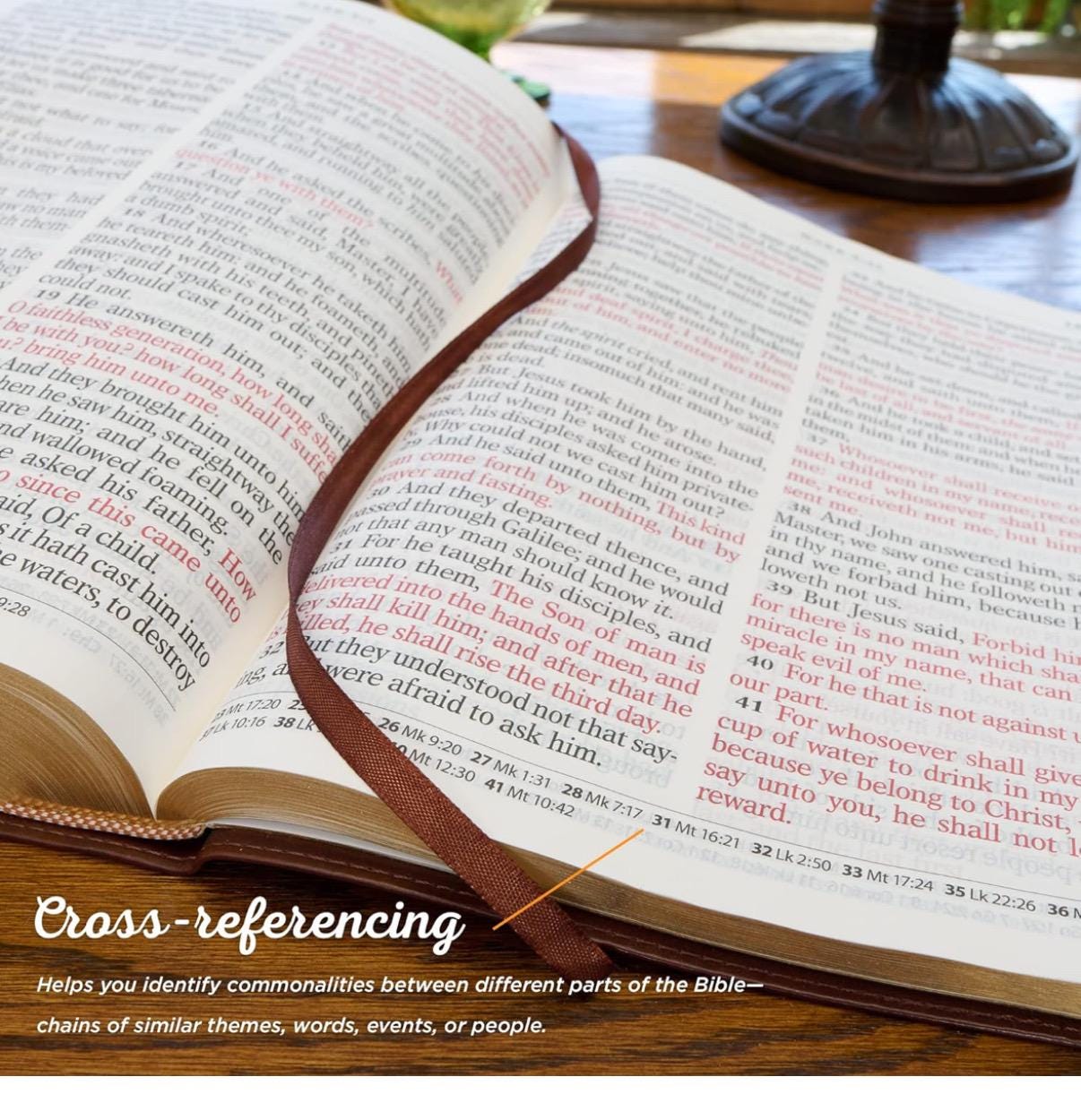 Personalized KJV Holy Bible, Super Giant Print Faux Leather Red Letter Edition - Ribbon Marker, King James Ver, Pink/Gray (KJV Super Giant