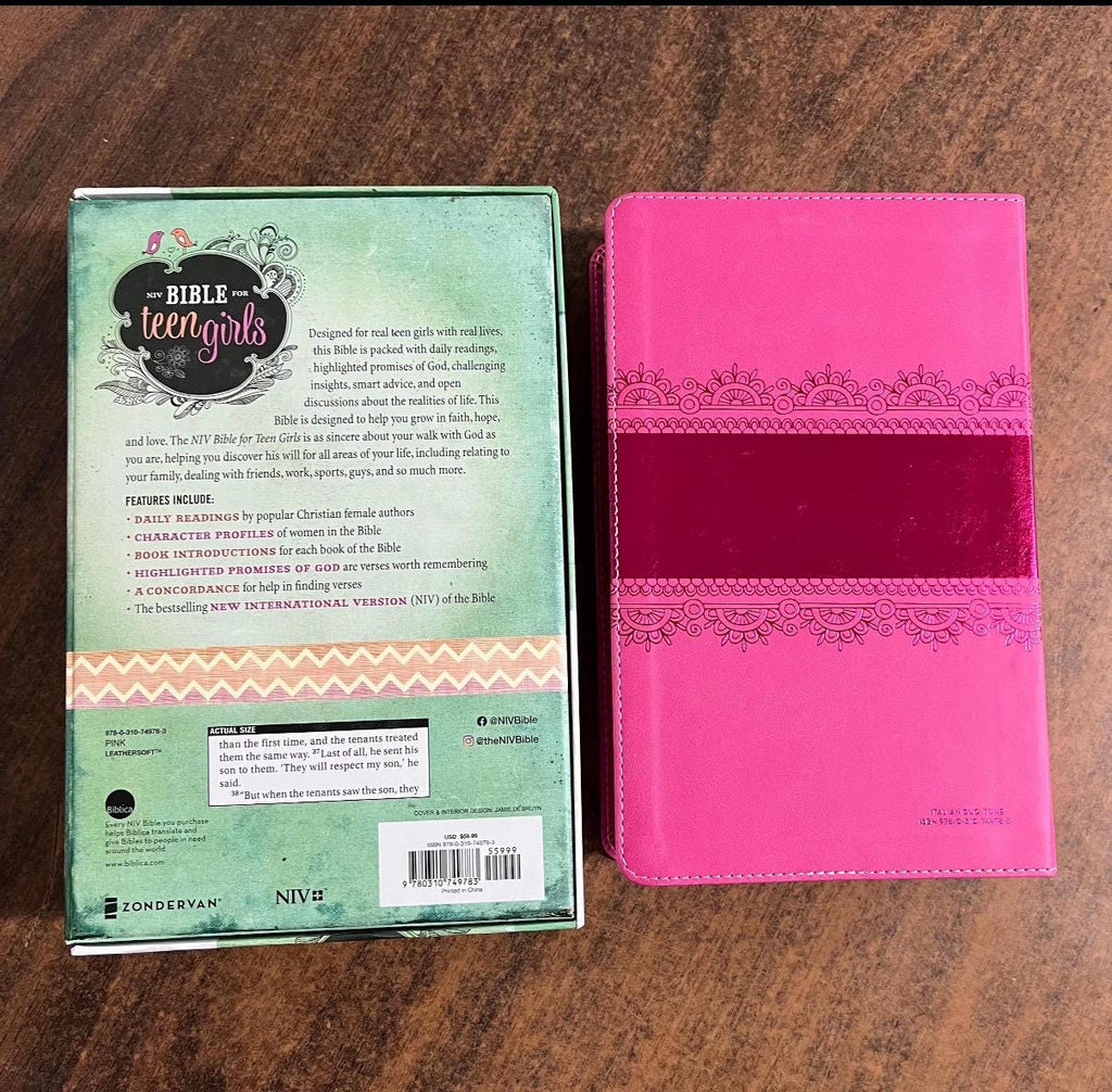 Personalized NIV Bible for Teen Girls - Pink LeatherSoft