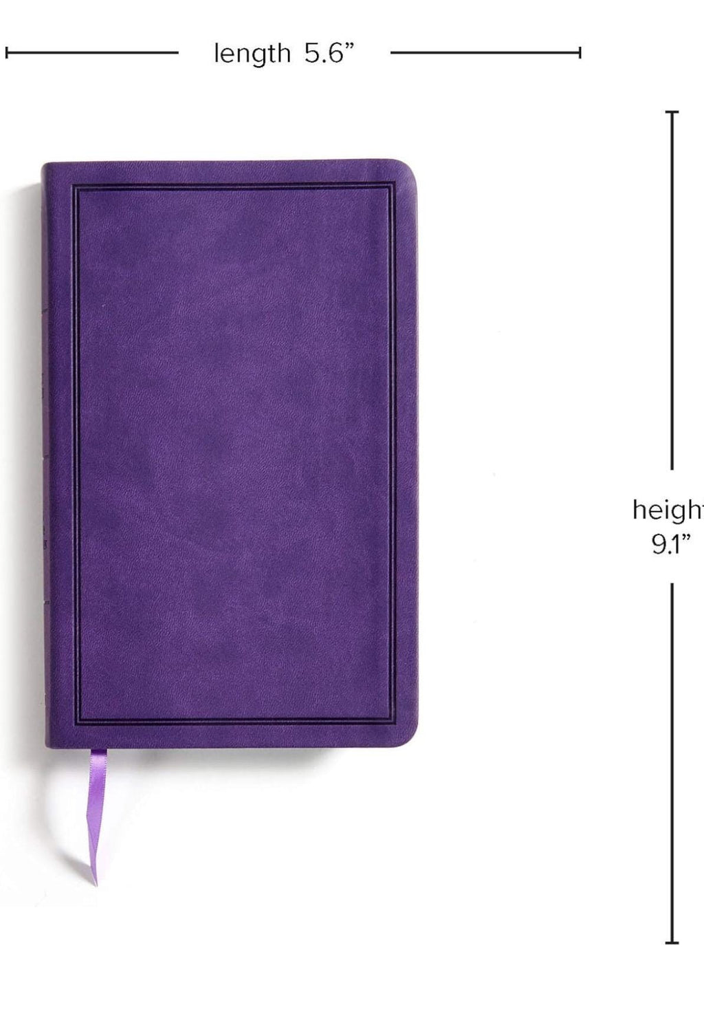 Biblia KJV de Regalo de Lujo Personalizada, Tapa de Piel Morada (LeatherTouch), Letra Roja, Texto de Cambridge Puro, Página de Presentación, Biblia Fácil de Leer