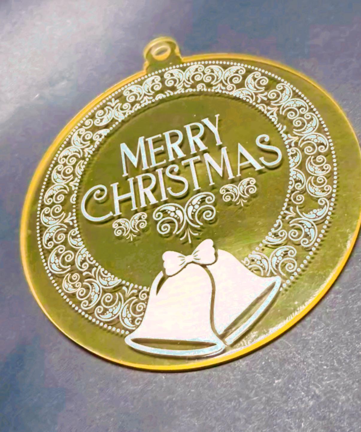 Adorno de Navidad 3D personalizado con espejo - Bola con nombre a medida