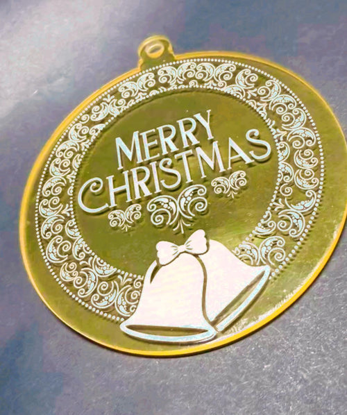 Adorno de Navidad 3D personalizado con espejo - Bola con nombre a medida