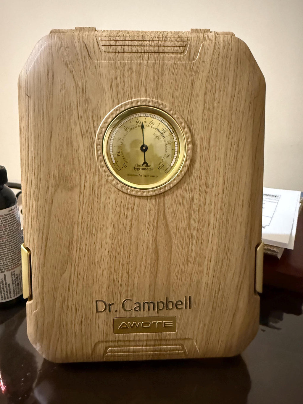 Personalized Men Travel Cigar Humidor Case