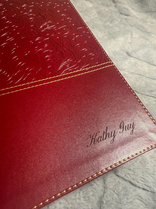 Personalized Bible, NKJV Study Bible, Leathersoft, Red, Full-Color, Comfort Print: The Complete Resource for Studying God’s Word