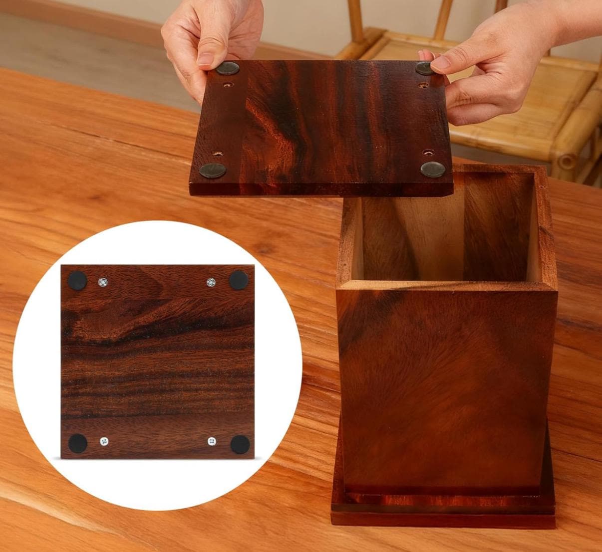 Urna de cremación de madera de nogal personalizada - Monumento conmemorativo hecho a mano