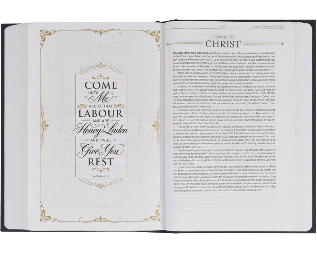 Personalized KJV Study Bible, Large Print King James Version Holy Bible, Black Hardcover