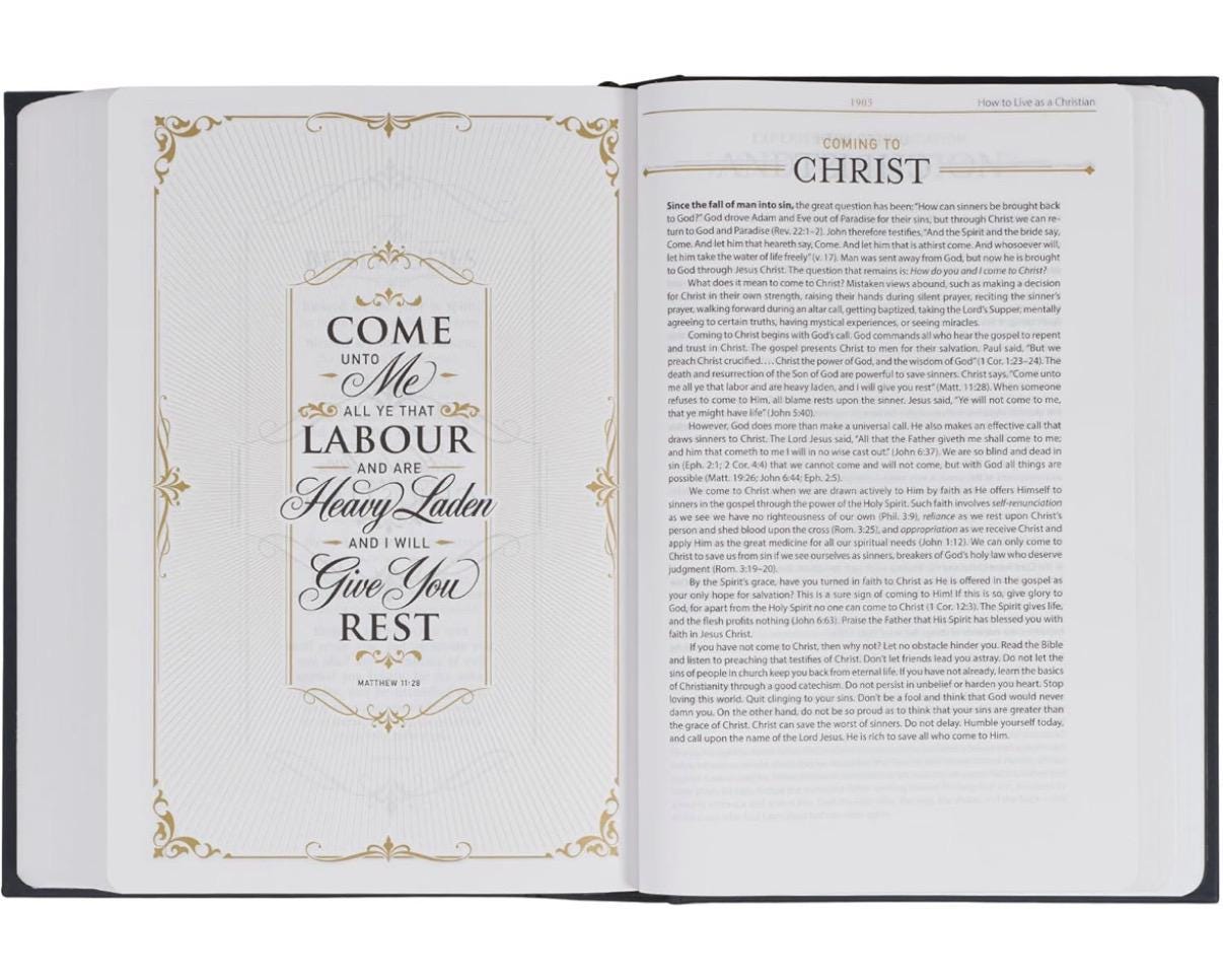 Personalized KJV Study Bible, Large Print King James Version Holy Bible, Black Hardcover