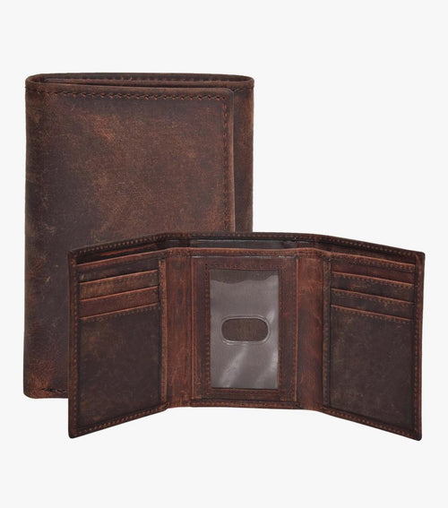 Cartera Tríptico de Cuero Personalizada para Hombre