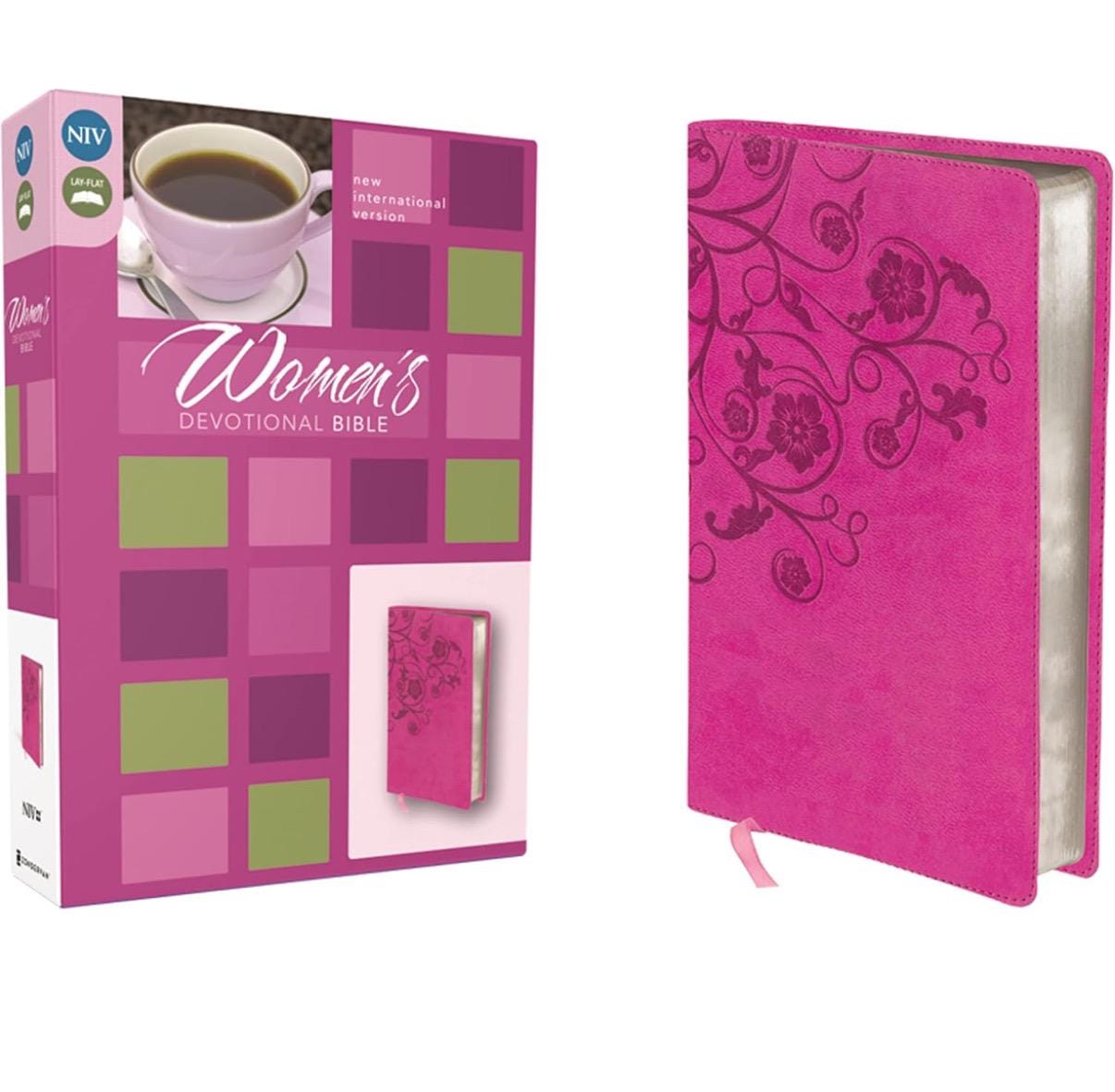 NIV, Women's Devotional Bible, Leathersoft, Pink