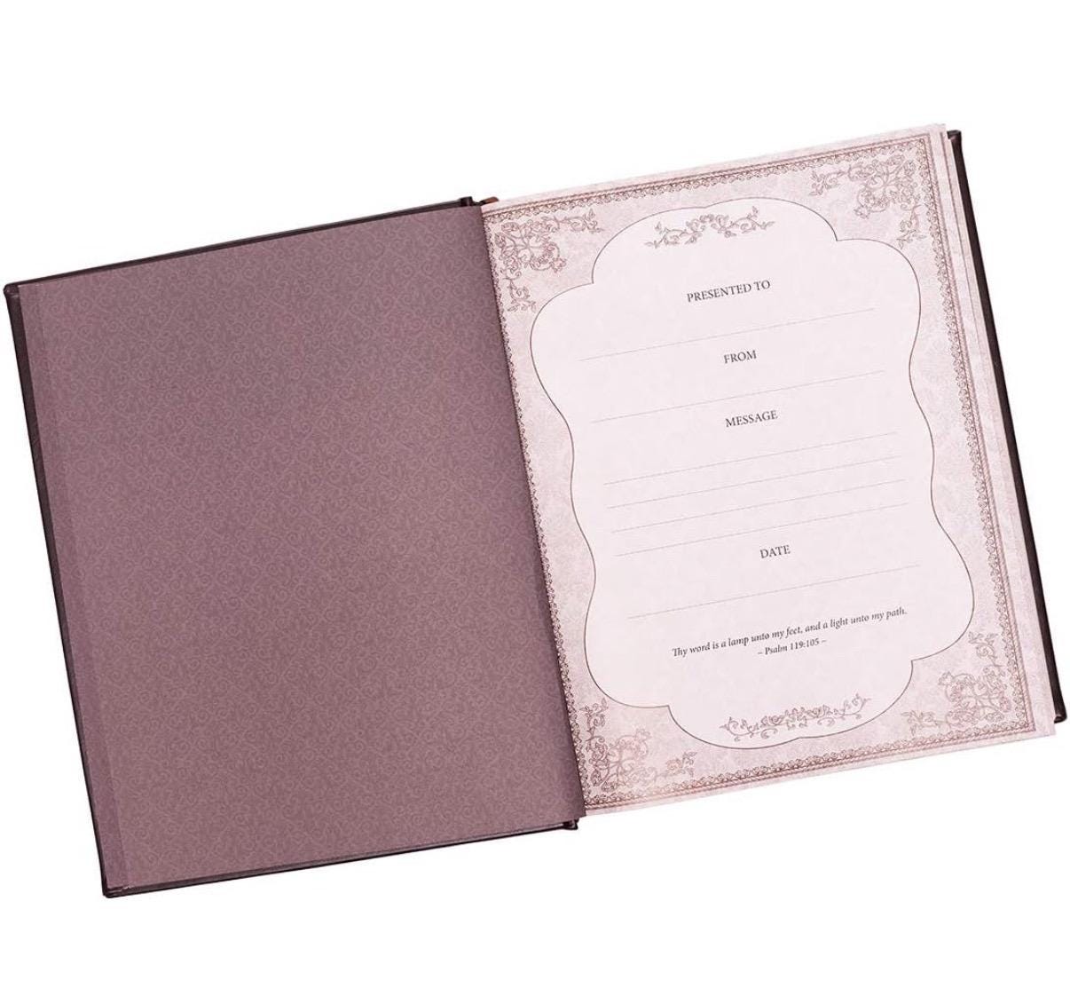 Biblia Familiar KJV Personalizada - Piel Sintética Marrón, de Lujo