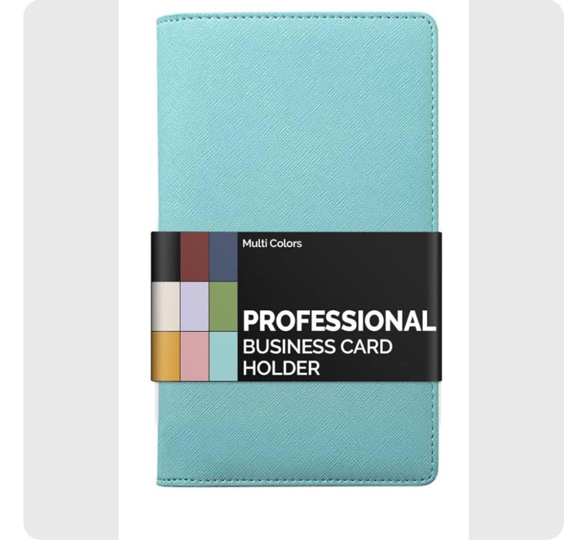 Personalized Leather Business Card Holder, 240 Capacity