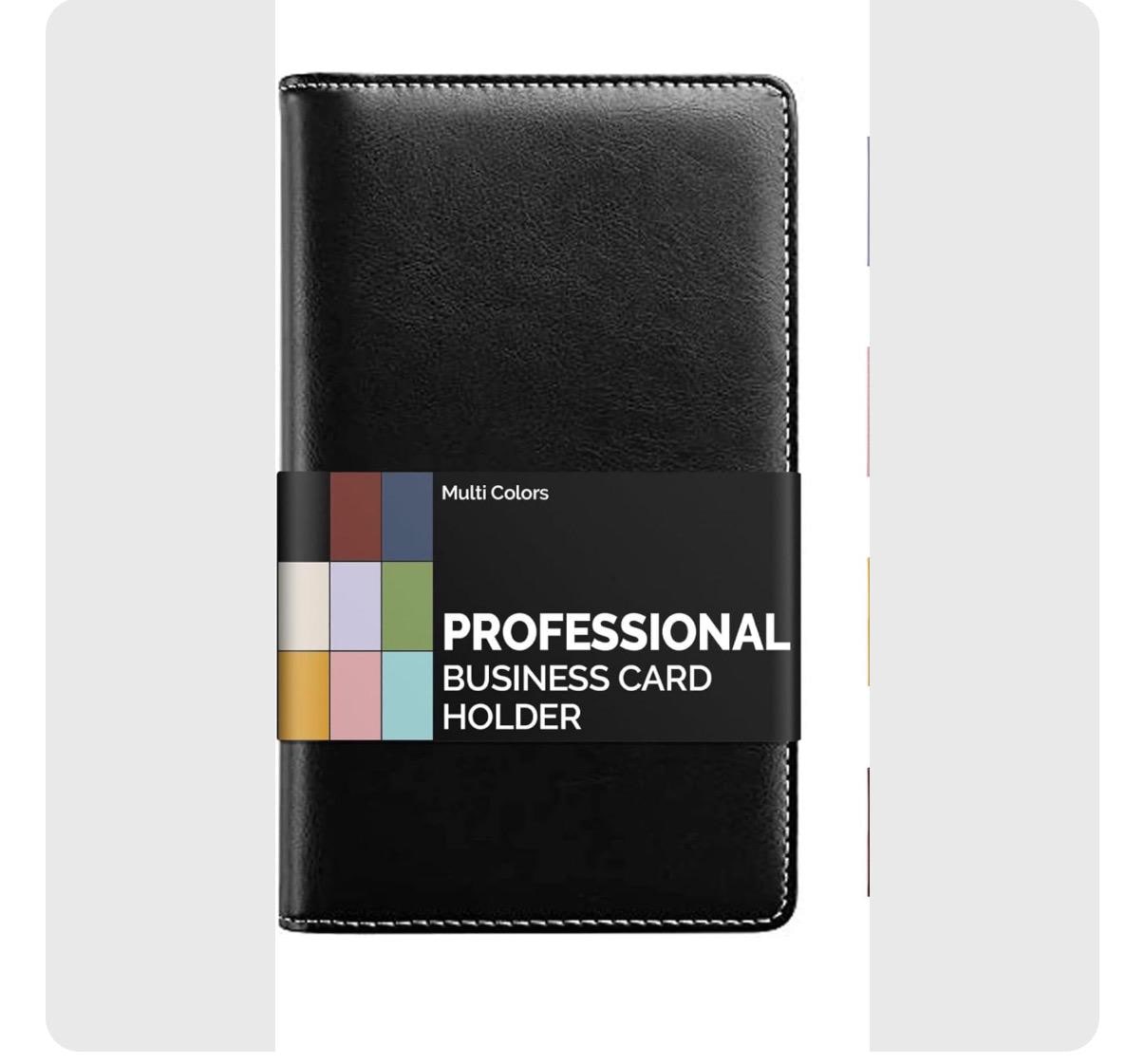 Personalized Leather Business Card Holder, 240 Capacity